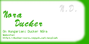 nora ducker business card